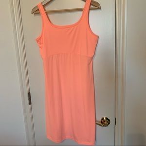 Columbia slip dress with shelf bra size L Coral color